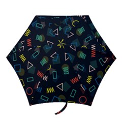Memphis Seamless Patterns Abstract Jumble Textures Mini Folding Umbrellas by Hannah976