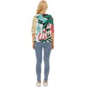 Abstract Seamless Pattern With Tropical Leaves Lightweight Drawstring Hooded Top View4
