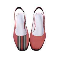 Rosa Grau Streifen Women s Classic Slingback Heels by 2607694c