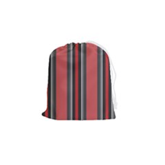 Rosa Grau Streifen Drawstring Pouch (small) by 2607694c