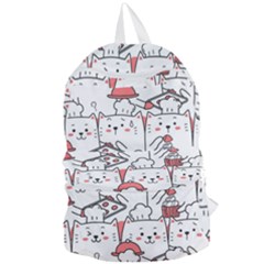Cute Cat Chef Cooking Seamless Pattern Cartoon Foldable Lightweight Backpack by Bedest