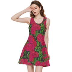Seamless Pattern With Colorful Bush Roses Inside Out Racerback Dress by Ket1n9