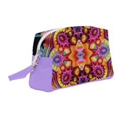Pink Florales Muster Wristlet Pouch Bag (medium) by 2607694c