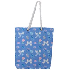 Rht230 Full Print Rope Handle Tote (large) by adorned