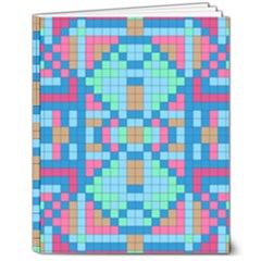 Checkerboard Square Abstract 8  X 10  Softcover Notebook by Ravend