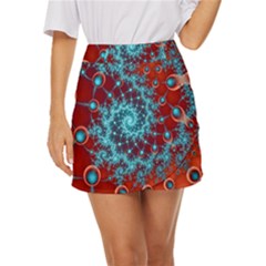 Fractal Pattern Background Mini Front Wrap Skirt by Ket1n9