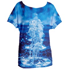 Water Blue Wallpaper Women s Oversized T-shirt by Azkajaya