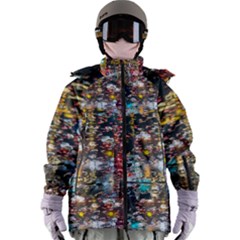 Water Droplets Women s Zip Ski And Snowboard Waterproof Breathable Jacket by Azkajaya