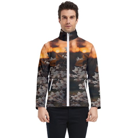 White Flower Men s Bomber Jacket by Azkajaya