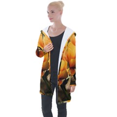 Yellow Butterfly Flower Longline Hooded Cardigan by Azkajaya