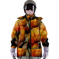 Yellow Butterfly Flower Women s Zip Ski And Snowboard Waterproof Breathable Jacket by Azkajaya