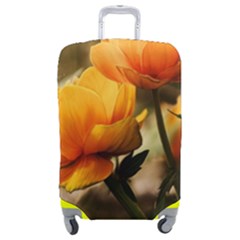 Yellow Butterfly Flower Luggage Cover (medium) by Azkajaya