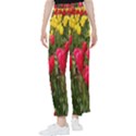 Yellow Pink Red Flowers Women s Pants  View1
