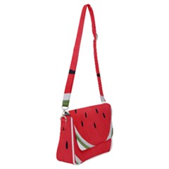 Watermelon Pillow Fluffy Shoulder Bag With Back Zipper by Azkajaya