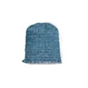 White And Blue Brick Wall Drawstring Pouch (Small) View1