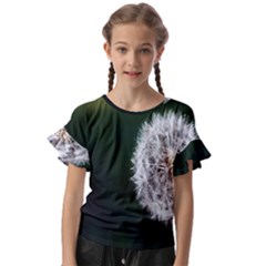 White Flower Kids  Cut Out Flutter Sleeves by Azkajaya