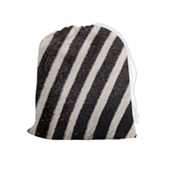 Zebra Zebra Pattern Zebra Fur Zebra Print Strip Drawstring Pouch (xl) by Azkajaya