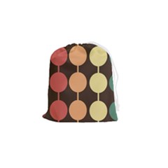 Pattern Circle Retro Design Drawstring Pouch (small) by Loisa77