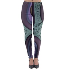 Converge Diverge Mingle Mix Divide Lightweight Velour Leggings by Paksenen