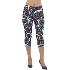 Mental Human Experience Mindset Lightweight Velour Capri Leggings  by Paksenen