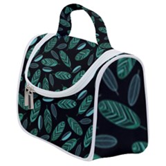 Leaves Pattern Abstract Blade Satchel Handbag by Loisa77