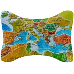 World Map Seat Head Rest Cushion by Ket1n9