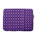White pentacle and purple pattern 14  Vertical Laptop Sleeve Case With Pocket View2