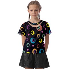 Abstract Background Retro 60s 70s Kids  Front Cut T-shirt by Apen