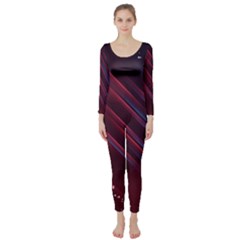 Illustrations Space Purple Long Sleeve Catsuit by anzea