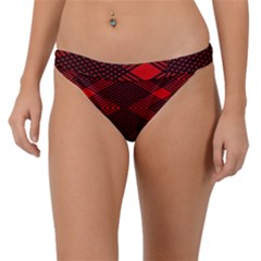 Pattern Black Red Band Bikini Bottoms by 2607694c