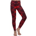 pattern black red Kids  Lightweight Velour Classic Yoga Leggings View1