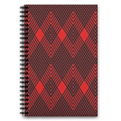 Pattern Red Black, 5 5  X 8 5  Notebook by 2607694c