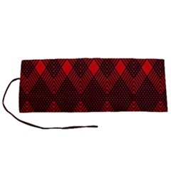 Pattern Red Black, Roll Up Canvas Pencil Holder (s) by 2607694c