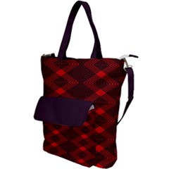 Pattern Rot Schwarz Shoulder Tote Bag by dedoma