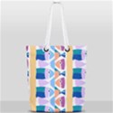 Illustrations Of Fish Texture Modulate Sea Pattern Full Print Rope Handle Tote (Small) View2