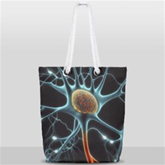 Organism Neon Science Full Print Rope Handle Tote (small) by Ndabl3x