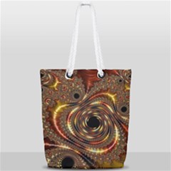 Geometric Art Fractal Abstract Art Full Print Rope Handle Tote (small) by Ndabl3x