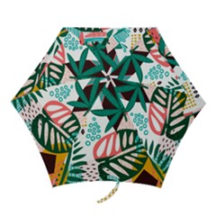 Abstract Seamless Pattern With Tropical Leaves Mini Folding Umbrellas by Hannah976