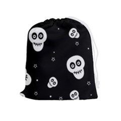 Skull Pattern Drawstring Pouch (xl) by Ket1n9