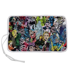 Vintage Horror Collage Pattern Pen Storage Case (s) by Ket1n9