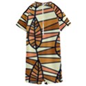 Autumn Leaf Mosaic Seamless Kids  Boyleg Half Suit Swimwear View2