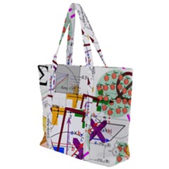 Mathematics Formula Physics School Zip Up Canvas Bag by Bedest