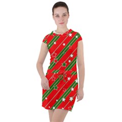 Christmas-paper-star-texture     - Drawstring Hooded Dress by Bedest