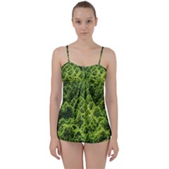 Green Pine Forest Babydoll Tankini Set by Ravend