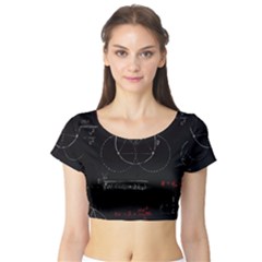 Math Board Circuit Circuits Computer Shield Tech Technology Short Sleeve Crop Top by Loisa77