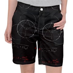 Math Board Circuit Circuits Computer Shield Tech Technology Women s Pocket Shorts by Loisa77