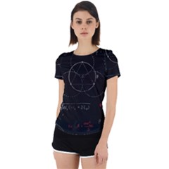 Math Board Circuit Circuits Computer Shield Tech Technology Back Cut Out Sport T-shirt by Loisa77