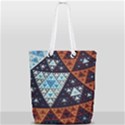 Fractal Triangle Geometric Abstract Pattern Full Print Rope Handle Tote (Small) View2