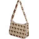 Camel Pattern Design Clothing Zip Up Shoulder Bag View2