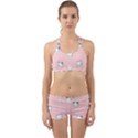 Cute Cat Cartoon Doodle Seamless Pink Pattern Back Web Gym Set View1